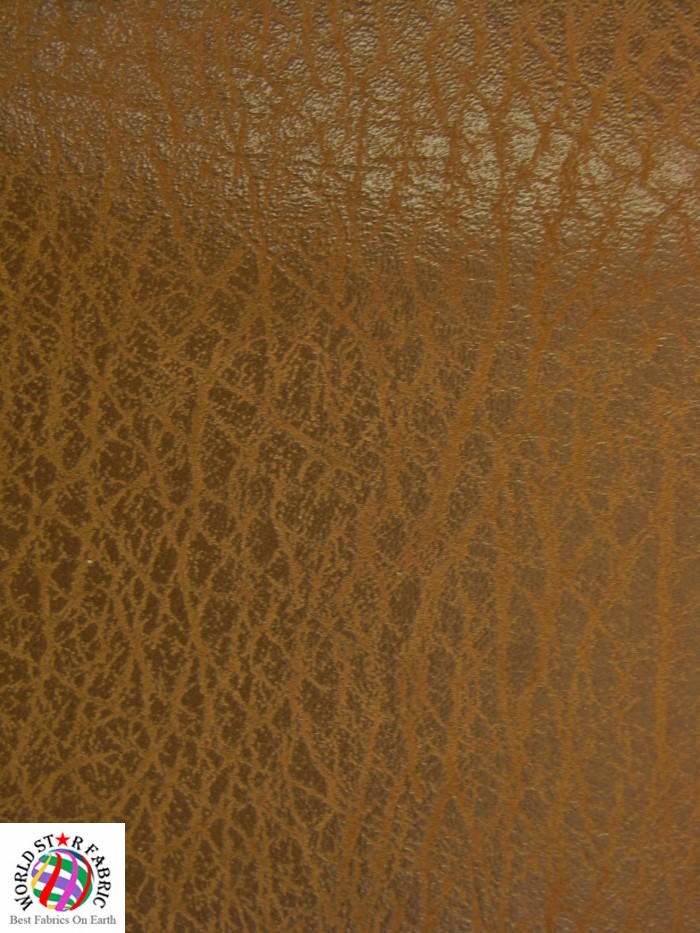 Matte Brown Nile vinyl fake Leather Crocodile embossed Faux upholstery  fabric sold per yard 54 Wide