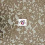 Floral Fashion Dress Gowns Sequins Lace Fabric Taupe