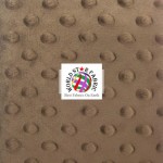 Dimple Dot Baby Soft Minky Fabric Brown