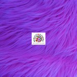 Purple Gorilla Monkey Long Pile Fur Fabric