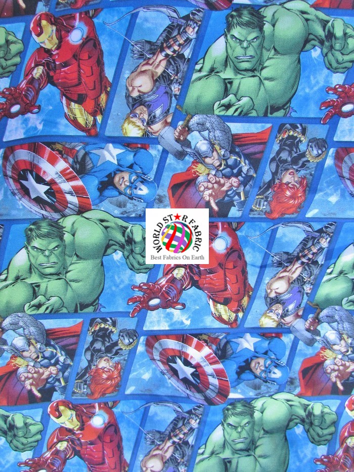 Marvel Comics Cotton Fabric World Star Fabric