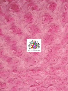 Fuchsia Rosette Floral Baby Soft Minky Fabric