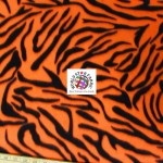 Zebra Winter Fleece Fabric Orange