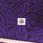 Zebra Winter Fleece Fabric Purple
