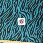 Zebra Winter Fleece Fabric Turquoise