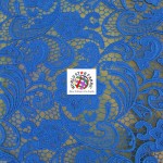Floral Paisley Guipure Lace Fabric Royal