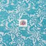 Floral Paisley Guipure Lace Fabric Teal