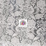 Floral Paisley Guipure Lace Fabric White