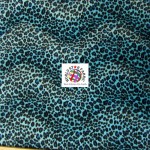 Cheetah Velboa Faux Fur Fabric Blue