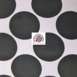 Giant Polka Dot Poly Cotton Fabric Black