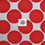 Giant Polka Dot Poly Cotton Fabric Red