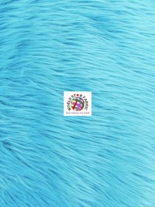 Grizzly Shaggy Fur Fabric Turquoise
