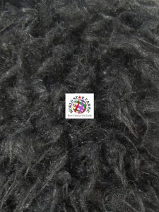 Black Solid Mongolian Shaggy Baby Soft Minky Fabric