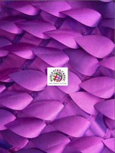Purple Leaf Petal Style Taffeta Fabric