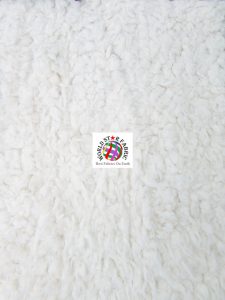 White Solid Mongolian Shaggy Baby Soft Minky Fabric