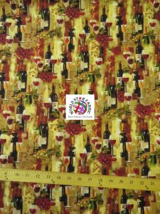 Wine Splendor Print Cotton Fabric By David Textiles