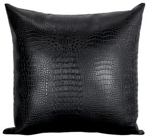 Modern Alligator Vinyl Decorative Pillow