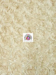 Rosette Style Taffeta Fabric Champagne