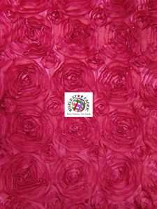 Rosette Style Taffeta Fabric Fuchsia