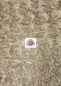 Rosette Style Taffeta Fabric Khaki