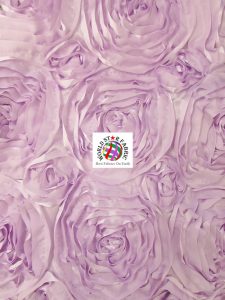 Rosette Style Taffeta Fabric Lilac