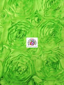 Rosette Style Taffeta Fabric Lime