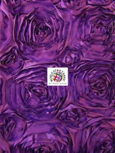 Rosette Style Taffeta Fabric Purple