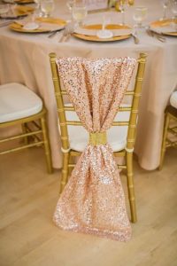 Sequins Chair Decoration For Weddings