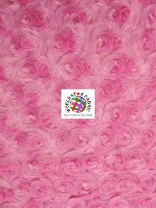 Fuchsia Rosette Floral Baby Soft Minky Fabric