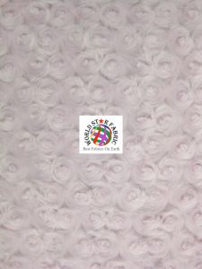 Light Pink Rosette Floral Baby Soft Minky Fabric