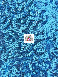 Seaweed Sequins Mesh Fabric Turquoise